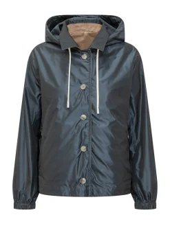 Hooded Jacket with Buttons
