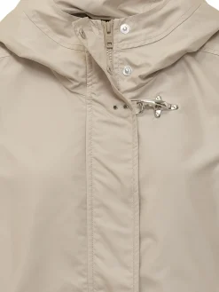 Hooded Parka with Covered Closure