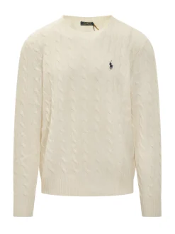 Ivory Cable Knit Sweater Polo Ralph Lauren