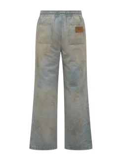 Jeans Relaxed Baggy Con Vita Elasticizzata