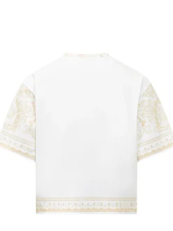 Jersey T-Shirt With Ornamental Print