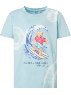 Jersey T-shirt with Surf Bear Print