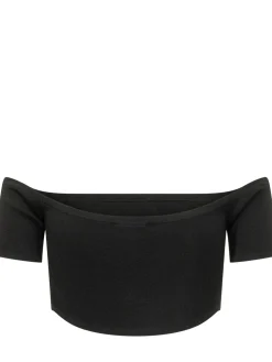 Knit Off Shoulder Top with Buttons