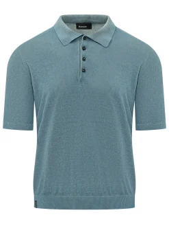 Knit Polo Shirt with Buttons