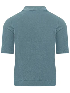 Knit Polo Shirt with Buttons