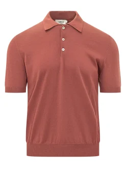 Knit Polo Shirt with Collar