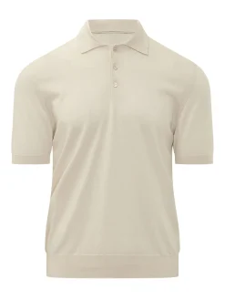 Knit Polo Shirt with Collar