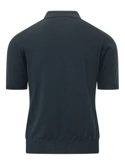 Knit Polo Shirt with Collar