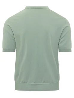 Knitted T-shirt with High Collar
