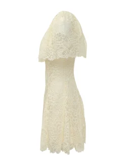Lace Mini Dress with Cape