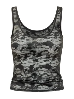 Lily Floral Lace Effect Tank Top