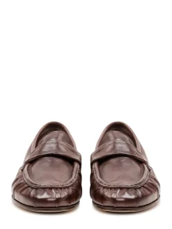 Loafer with Rounded Toe and Strap Detail