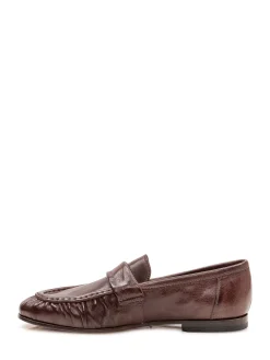 Loafer with Rounded Toe and Strap Detail