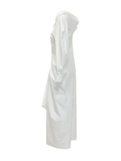 Long Shirt Dress with Draped Detail