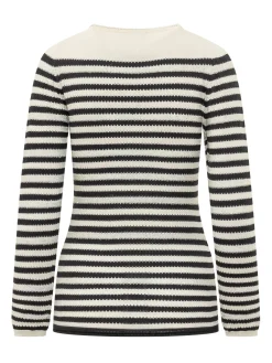 Long Sleeve Crew Neck Striped Sweater