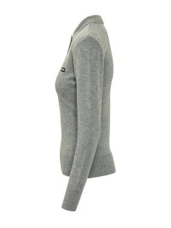 Long Sleeve Knit Polo