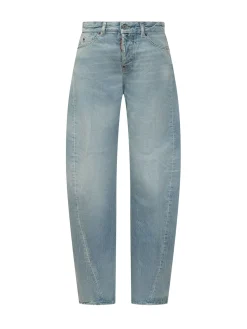 Loose Fit Jeans in Light Wash Denim