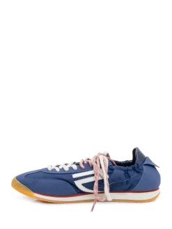 Low Top Sneakers with Laces and Side Logo