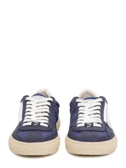 Low Top Sneakers with Laces and Contrast Panels