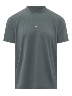 Mesh T-shirt with Central Logo