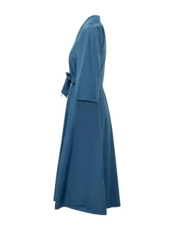Midi Dress with Collar and Belt