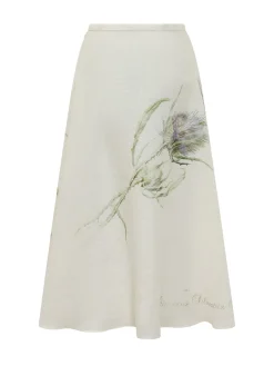 Midi Skirt with Floral Print