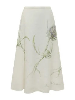 Midi Skirt with Floral Print