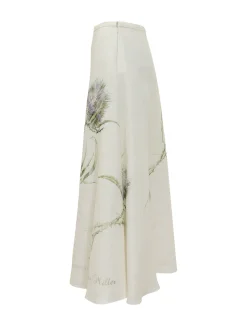 Midi Skirt with Floral Print