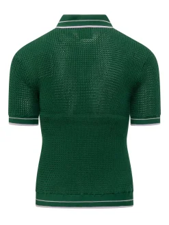 Mini Crochet Mock-neck Polo