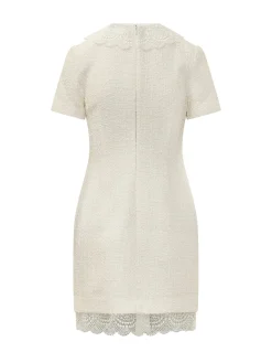 Mini Dress with Lace Collar