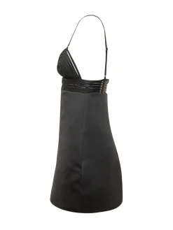 Mini Dress with Structured Cups and Decorative Straps