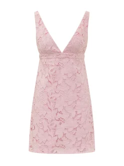 Mini Lace Dress with Straps