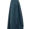 Moire Pleated Skirt
