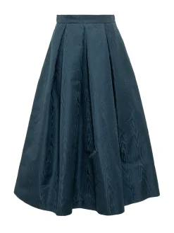 Moire Pleated Skirt