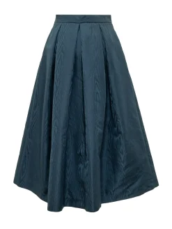Moire Pleated Skirt
