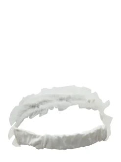 Monnalisa White Headband with Tulle and Bows
