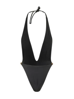 One Piece Swimsuit with Neck Ties