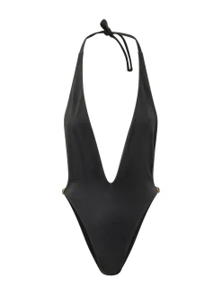One Piece Swimsuit with Neck Ties