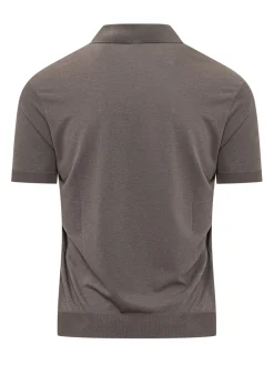 Open Collar Knit Polo