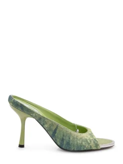 Open Toe High Heel Mules