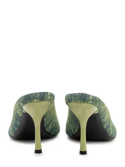 Open Toe High Heel Mules
