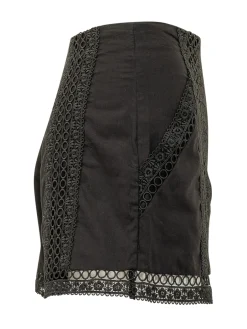 Oralia Shorts with Broderie Details
