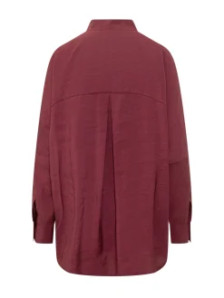 Oversized Shirt with Mandarin Collar
