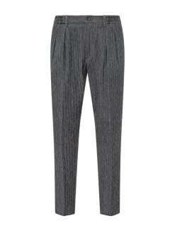 Pants with Pleats and Straight Leg