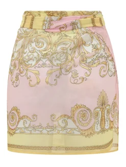 Pareo with Knot and Ornamental Print