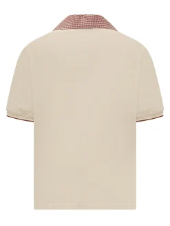 Pied de Poule Polo with Revere Collar