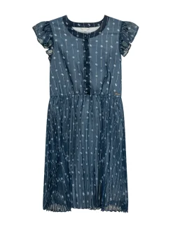 Pleated Dress with Ruffles