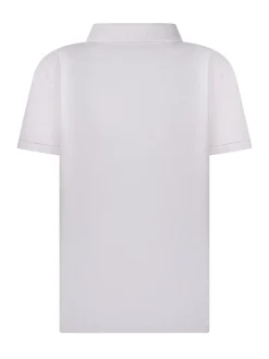 Polo Shirt with Collar and Bear Embroidery