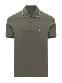 Polo with Chest Logo and Classic Collar