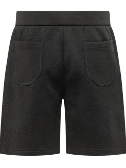 Quilted Shorts with Tonal Logo